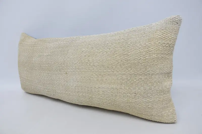 Pillow for Sofa, Turkish Pillow, Throw Kilim Pillow, Office Chair Cushion Case, 16x36 White Cushion Case, Cushion Cover, Couch Pillow - 4