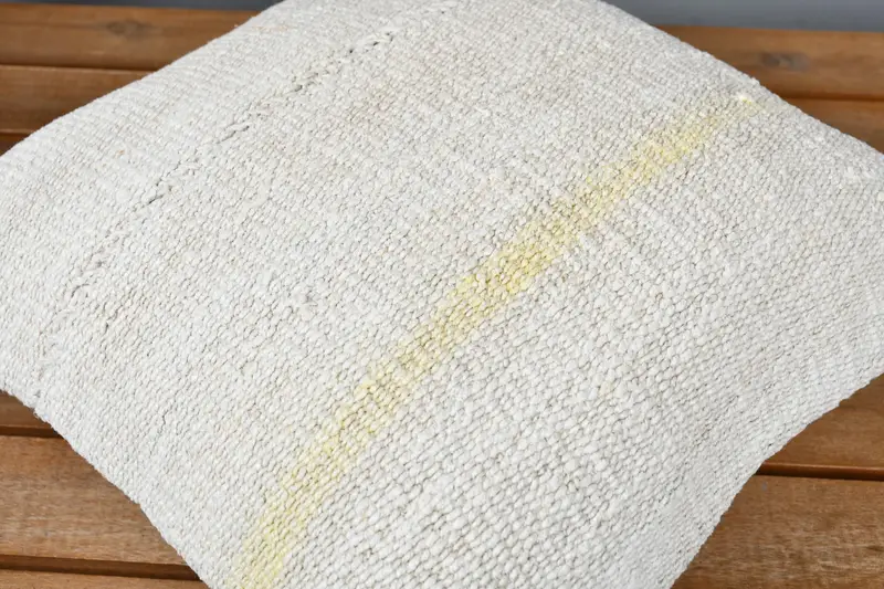 14x14 Beige Pillow Case, Cushion Cover, Kilim Pillow Cover, Aztec Pillow Cover, Ethnical Kilim Rug Pillow, Gift Pillow, Sofa Cushion - 3