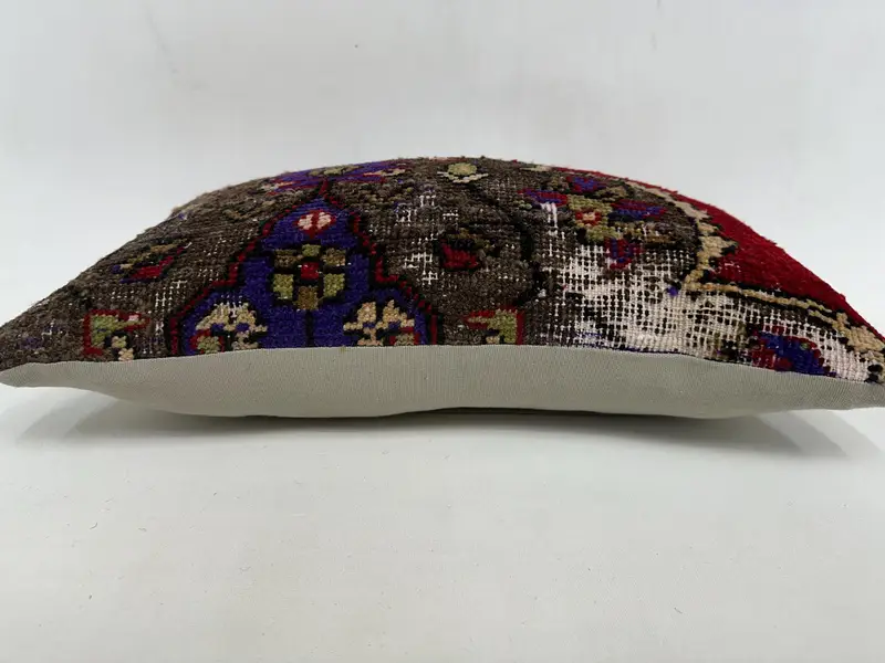 Kilim Cushion Sham, 12x20 Purple Cushion Case, Pillow Cover, Interior Designer Pillow, Turkish Corner Pillow Case, Turkish Kilim Pillow - 5
