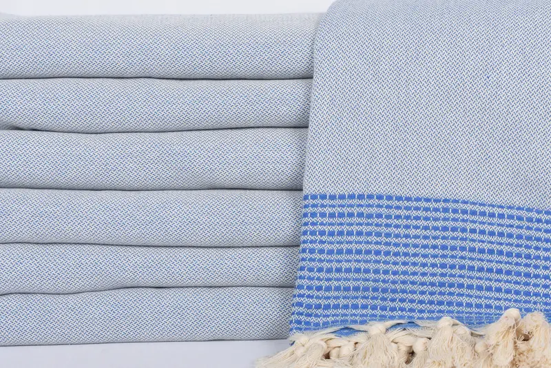 Christmas Tablecloth, Boho Throw Blankets, 96x92 Cotton Striped Towel, Monogram Blanket, Bridesmaid Gifts Personalized, Organic Throw, Tablecloth - 2