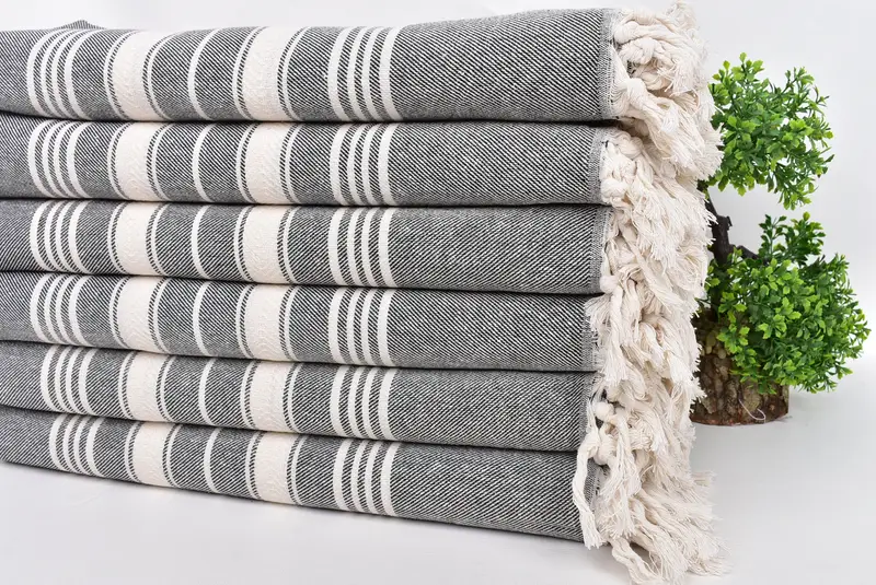 Absorbent towel, Wedding Towel, Bridesmaid Gift, Merry Christmas Gifts, 70x40 Cotton Herringbone Towel, Bath towel, Vegas Bachelorette Party Favors - 3