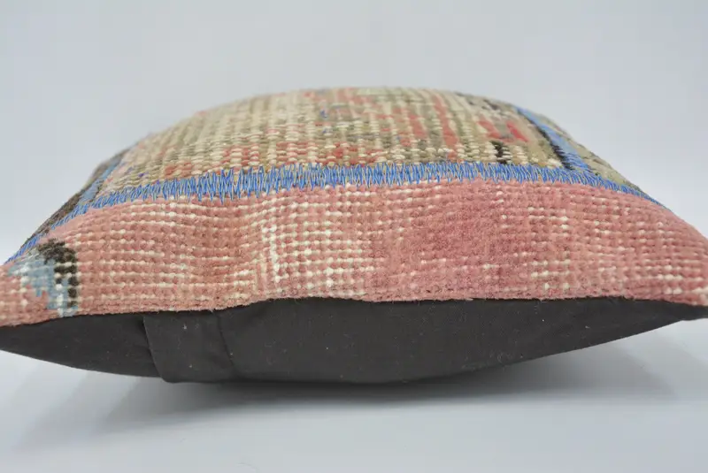 Boho Pillow Sham Cover, Antique Pillows, Kilim Pillow Cover, 12x12 Brown Pillow Sham, Aztec Cushion, Pillow Case, Aesthetic Pillow Case - 5