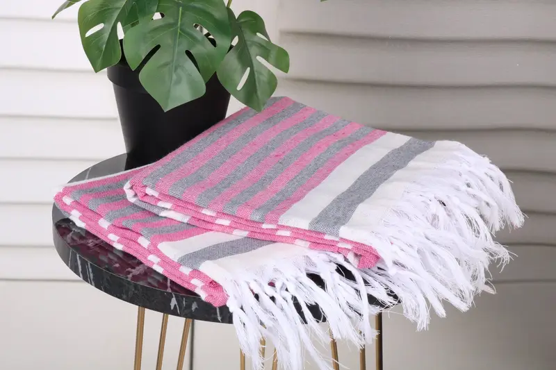 68x40 Cotton Striped Towel, Bachelorette Party Gift, Wedding Gift Ideas, Organic Turkish towel, Personalized Turkish Beach Towel, Bridesmaid Gifts - 3