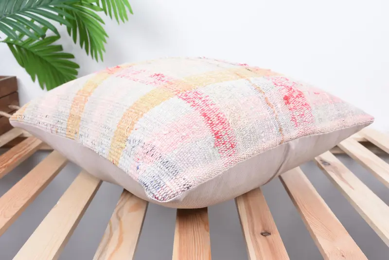 Custom Cushion, 18x18 Red Pillow, Handmade Kilim Cushion, Throw Kilim Pillow, Car Pillow Case, Cushion Cover, Kilim Pillow - 6