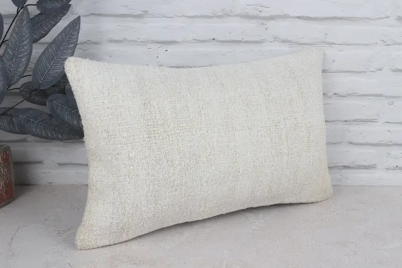 Interior Designer Pillow, Vintage Pillow, Cushion, Colorful Cushion Cover, Comfy Throw Cushion Cover, Kilim Cushion Sham, 12x20 White Pillow Sham - 3