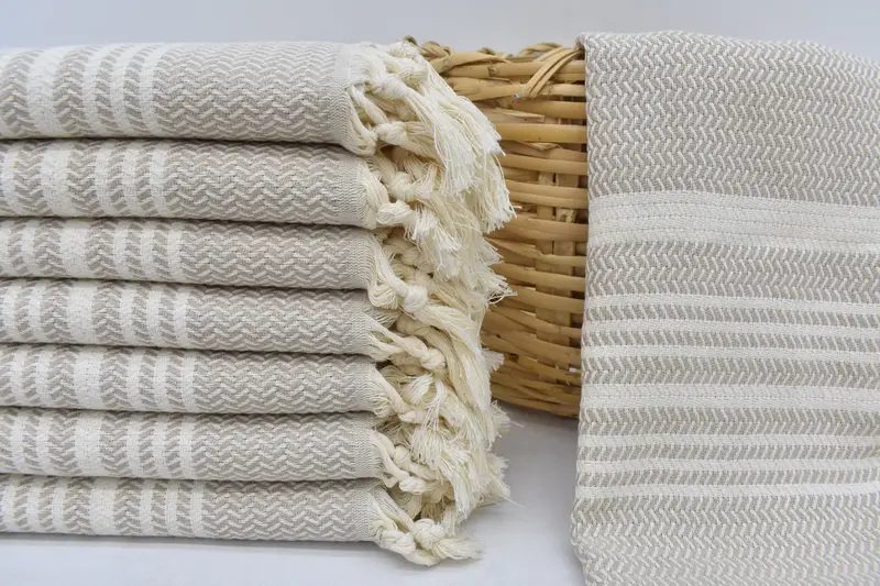 Monogram Kitchen Towel, Wedding Favors, Customized Towels, 40x18 Cotton Striped Towel, Custom Wedding Gifts, Small Bath Towels, Bridal Shower Favors - 3
