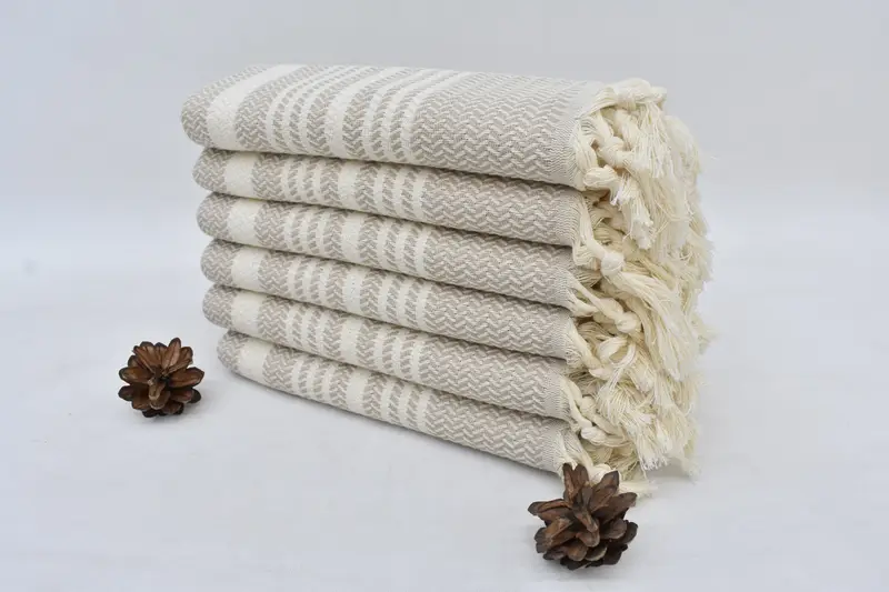 Monogram Kitchen Towel, Wedding Favors, Customized Towels, 40x18 Cotton Striped Towel, Custom Wedding Gifts, Small Bath Towels, Bridal Shower Favors - 4