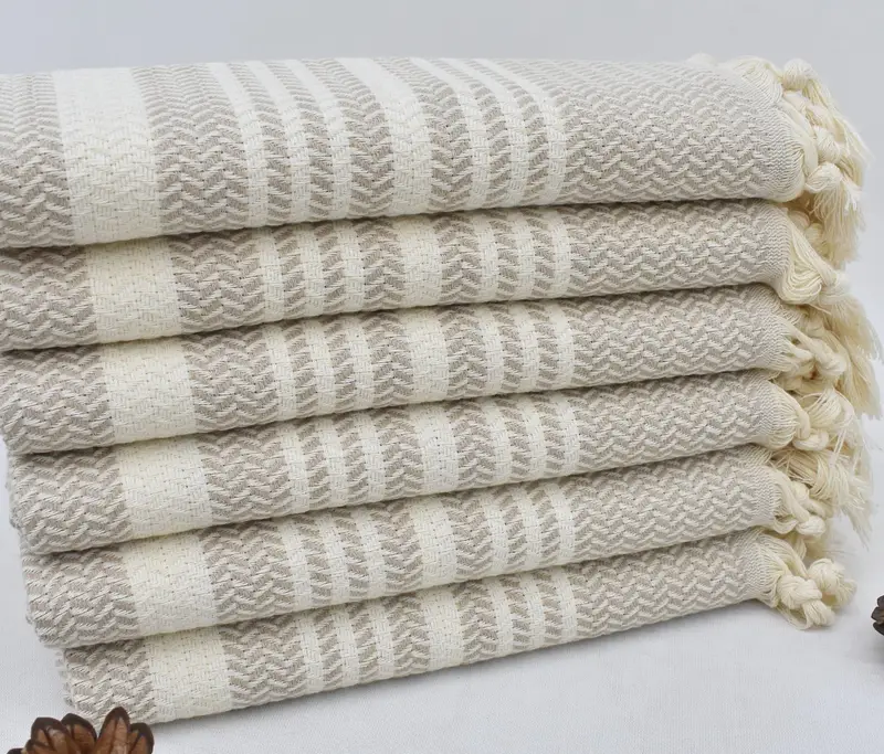 Monogram Kitchen Towel, Wedding Favors, Customized Towels, 40x18 Cotton Striped Towel, Custom Wedding Gifts, Small Bath Towels, Bridal Shower Favors - 1