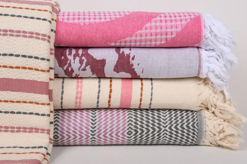 Spooky Bachelorette Party, Turkish Blanket, Best Friend Wedding Gift, Bedspread, 80x60 Cotton Set of 5 Towel, Bridal Shower Favors, Monogram Blanket - 1
