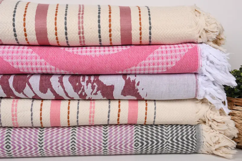 Spooky Bachelorette Party, Turkish Blanket, Best Friend Wedding Gift, Bedspread, 80x60 Cotton Set of 5 Towel, Bridal Shower Favors, Monogram Blanket - 3