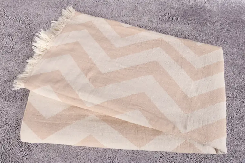 Turkish Bath Towel Set, Gift For Her, Yoga Towel, Turkish Towel USA, Gift For Bride, 70x40 Cotton Zigzag Design Towel, Custom Wedding Gift - 6