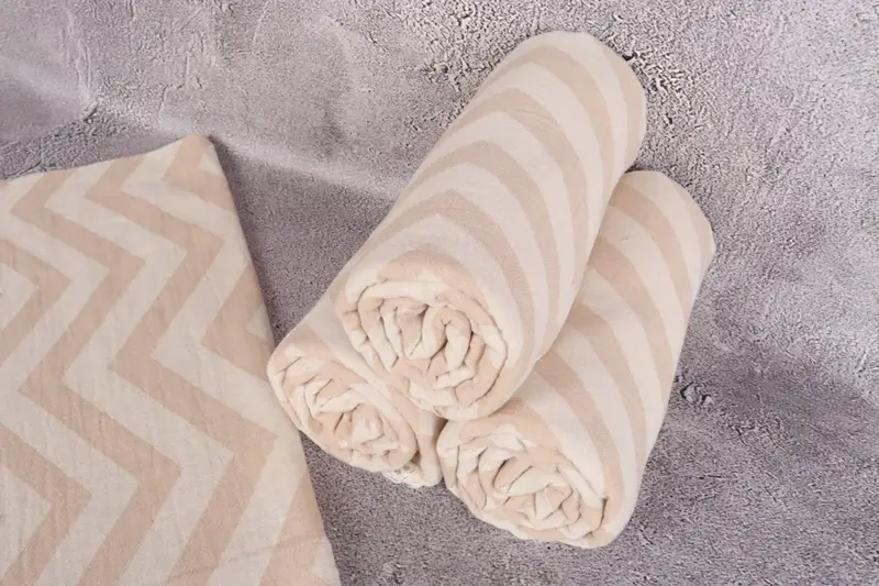 Turkish Bath Towel Set, Gift For Her, Yoga Towel, Turkish Towel USA, Gift For Bride, 70x40 Cotton Zigzag Design Towel, Custom Wedding Gift - 8