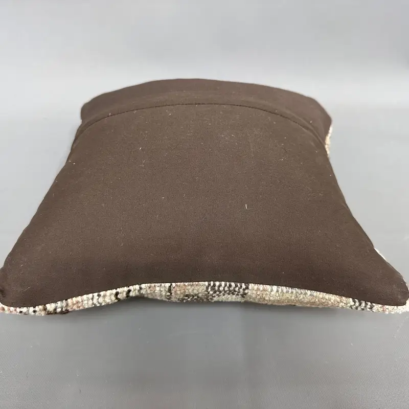 Home Decor Pillow, Antique Pillows, 12x12 Beige Pillow Case, Cushion Case, Outdoor Patio Pillow, Bed Pillow, Vintage Kilim Throw Pillow - 7