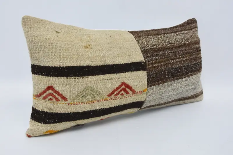 12x24 Beige Cushion, Customized Cushion Cover, Boho Pillow, Cushion, Kilim Cushion Sham, Vintage Kilim Pillow, Neutral Throw Cushion Cover - 3