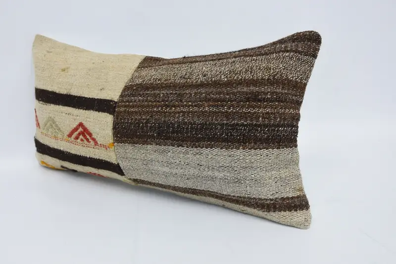 12x24 Beige Cushion, Customized Cushion Cover, Boho Pillow, Cushion, Kilim Cushion Sham, Vintage Kilim Pillow, Neutral Throw Cushion Cover - 4