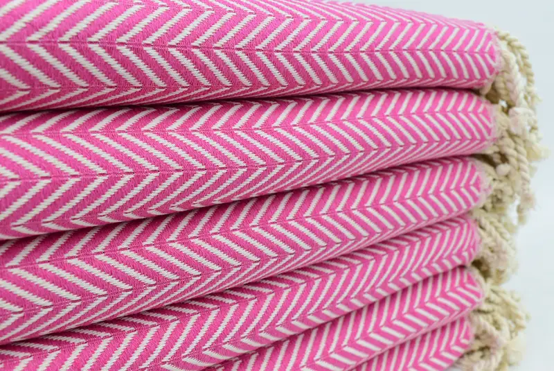 Peshtemal Towel, Handmade Turkish Towel, Gifts For Him, 70x40 Cotton Zig zag Towel, Custom Towel, Wedding Day Gift For Bride, Monogram Beach Towel - 4
