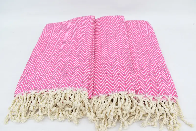 Peshtemal Towel, Handmade Turkish Towel, Gifts For Him, 70x40 Cotton Zig zag Towel, Custom Towel, Wedding Day Gift For Bride, Monogram Beach Towel - 5