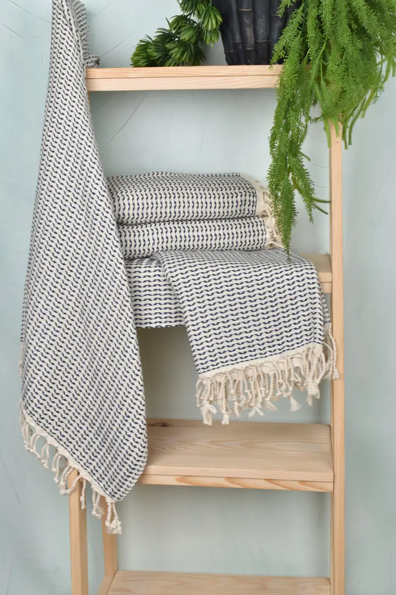 Personalized Gift For Her, Custom Wedding Gifts, Travel towel, Turkish Towel Set, Luxury towel, Summer Gift Ideas, 70x40 Cotton Diamond Towel - 6