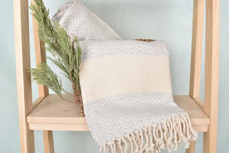 Turkish beach towel with fringe, Sand-resistant towel, 70x40 Cotton Zig zag Towel, Personalized Wedding Gift, Custom Gifts, Luxury towel - 4