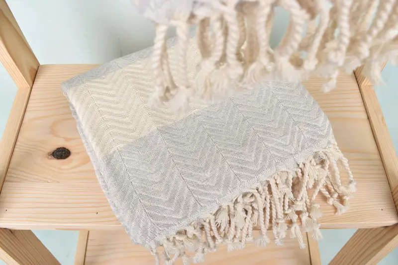Turkish beach towel with fringe, Sand-resistant towel, 70x40 Cotton Zig zag Towel, Personalized Wedding Gift, Custom Gifts, Luxury towel - 5