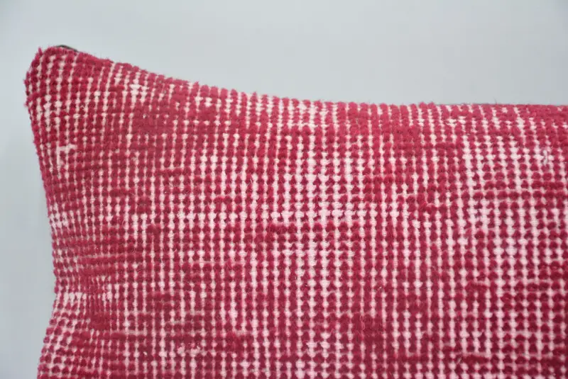 Turkish Kilim Pillow, Pillow, Cozy Throw Pillow Cover, Oriental Cushion Case, 8x16 Red Pillow, Vintage Kilim Throw Pillow, Kilim Cushion Sham - 2
