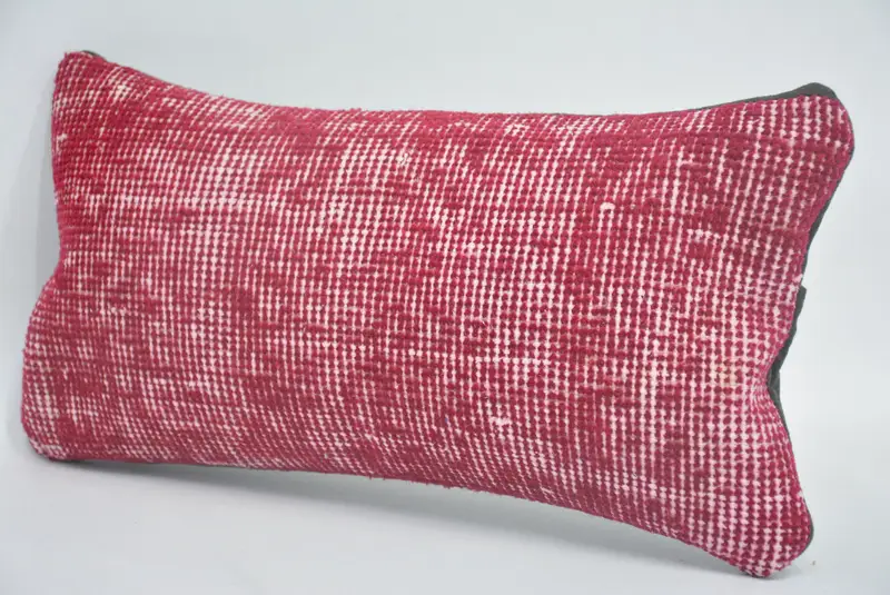 Turkish Kilim Pillow, Pillow, Cozy Throw Pillow Cover, Oriental Cushion Case, 8x16 Red Pillow, Vintage Kilim Throw Pillow, Kilim Cushion Sham - 4