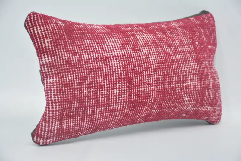 Turkish Kilim Pillow, Pillow, Cozy Throw Pillow Cover, Oriental Cushion Case, 8x16 Red Pillow, Vintage Kilim Throw Pillow, Kilim Cushion Sham - 3