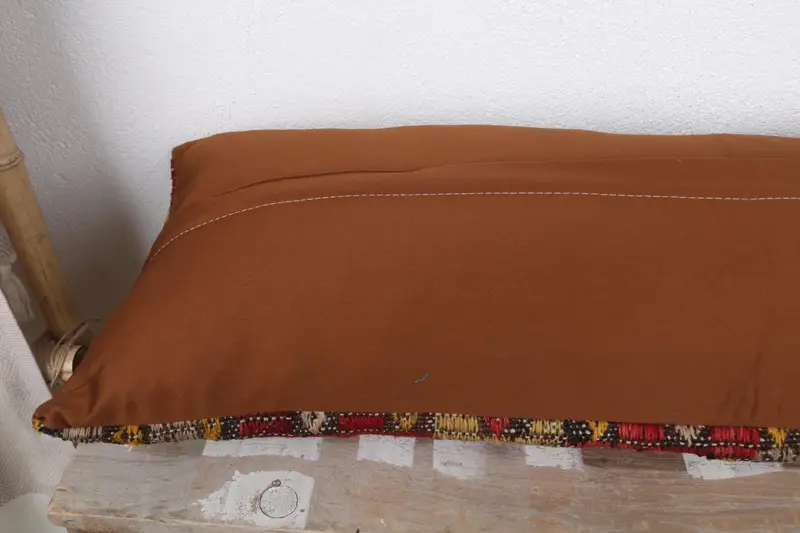 Pillow Sham, Kilim Pillow Cover, Interior Designer Pillow, Nomadic Cushion, Southwestern Pillow Cover, 12x36 Red Pillow, Gift Pillow - 7