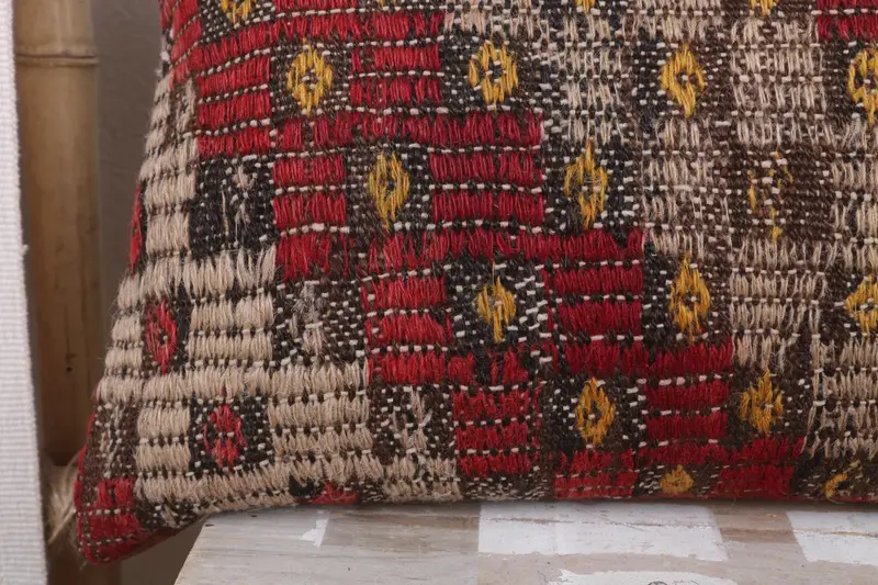 Pillow Sham, Kilim Pillow Cover, Interior Designer Pillow, Nomadic Cushion, Southwestern Pillow Cover, 12x36 Red Pillow, Gift Pillow - 3