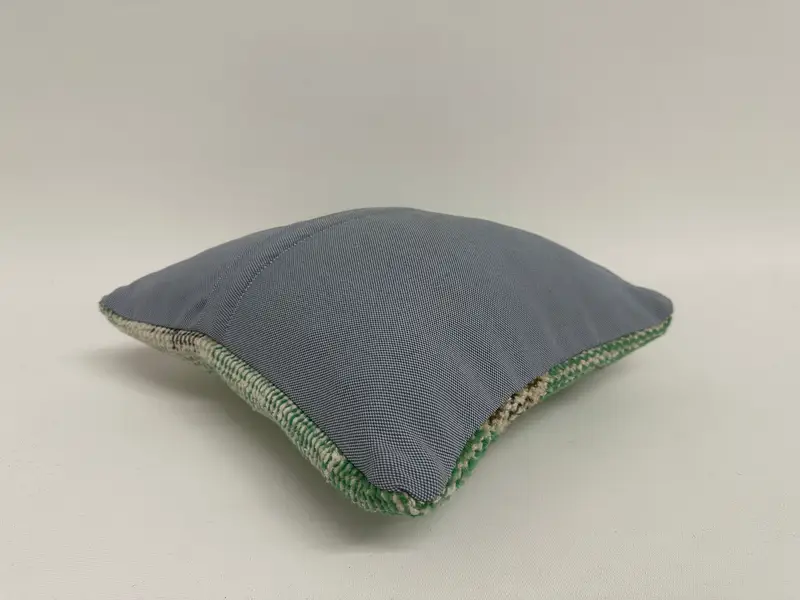 Pillow Cover, Handmade Kilim Cushion, Bench Pillow Cover, Boho Pillow, 12x12 Green Pillow Cover, Vintage Cushion Cover, Antique Pillows - 7