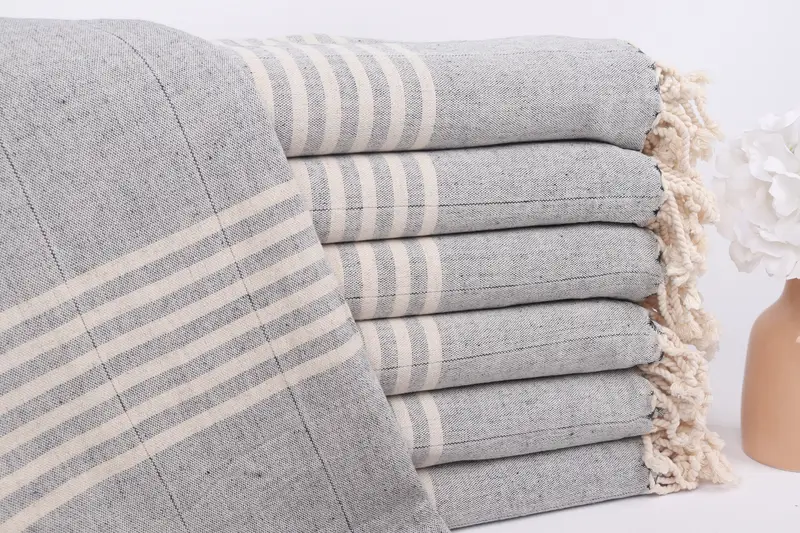 Anne için hediye, Türk plaj havlu monogram, nakış havlu, monogram plaj havlu, düğün hediyeleri havlu, 70x40 pamuklu çizgili havlu, düğün iyilik - 1