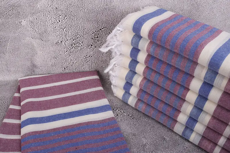 68x40 Cotton Striped Towel, Xmas Gifts, Personalized Wedding Gift, Cute Beach Towel, Personalized Bridesmaid Gift, Guest Towel, Personalized Gift - 2