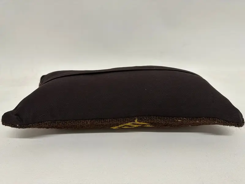 Boho Pillow, Boho Pillow Sham Cover, 8x16 Brown Cushion Case, Cushion, Vintage Pillow, Tapestry Cushion, Turkish Bench Pillow Sham - 7