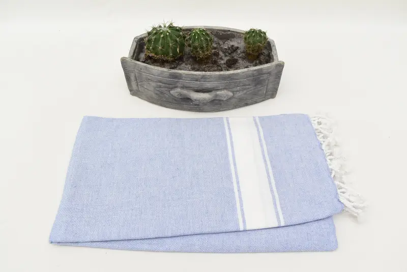 Custom Gift, 70x40 Cotton Striped Towel, Christmas Gift, Housewarming Gift, Yoga Towel, Embroidered Towel, Thin and lightweight Turkish peshtemal - 3