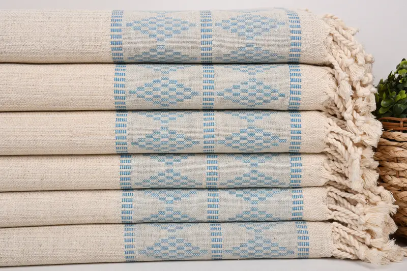 70x36 Linen Kilim Design Towel, Luxury towel, Absorbent towel, Wedding Day Gift For Bride, Home Decor Gifts, Beach Bachelorette Party Decorations - 2
