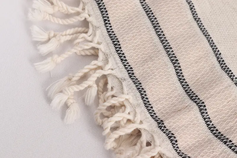 Small Bath Towels, Towel With Name, 40x20 Linen Striped Towel, Monogram Hand Towel, House Warming Gift, Turkish Hand Towel, Bachelorette Towel - 7