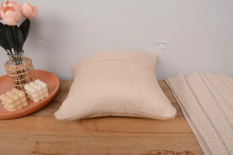 14x14 Gray Pillow, Vintage Kilim Throw Pillow, Handmade Throw Pillow Sham, Ethnical Kilim Rug Pillow, Home Decor Pillow, Accent Pillow, Pillow Case - 6
