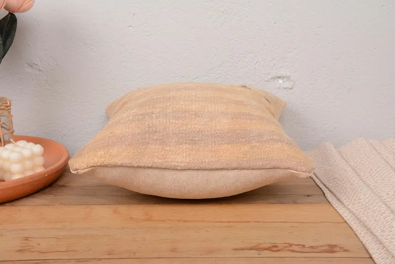 14x14 Gray Pillow, Vintage Kilim Throw Pillow, Handmade Throw Pillow Sham, Ethnical Kilim Rug Pillow, Home Decor Pillow, Accent Pillow, Pillow Case - 5