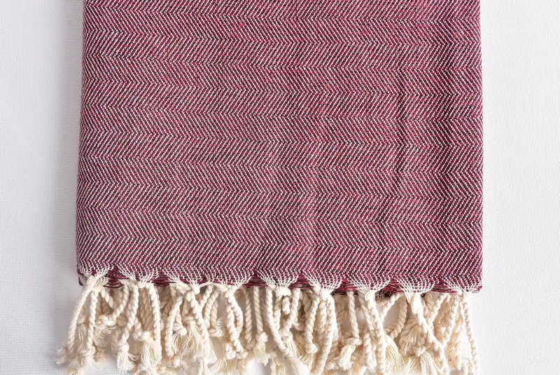 Holiday Towel, Bridal Shower Gifts, Lightweight towel, Wedding Hand Made Gift, 68x40 Cotton Herringbone Towel, Large Turkish Towel, Travel towel - 7