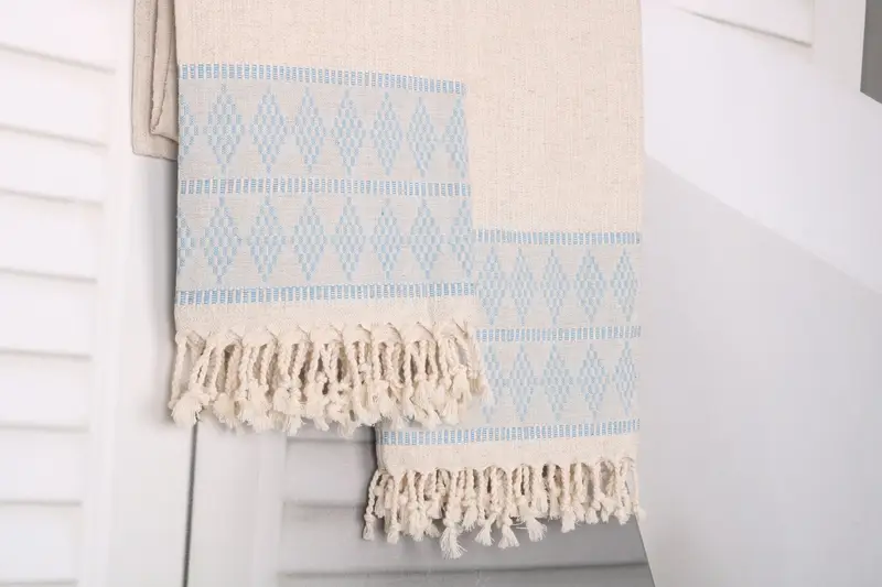 Lightweight Turkish towel for beach, Cotton towel, Wedding Gift, 70x36 Linen Kilim Design Towel, Luxury Beach Towel, Gift For Her, Memorial Gift - 8