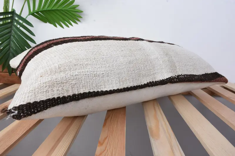 Chair Pillow, 12x24 Beige Pillow, Cushion Cover, Pillow for Sofa, Accent Throw Cushion Case, Home Decor Pillow, Boho Pillow Sham Cover - 6