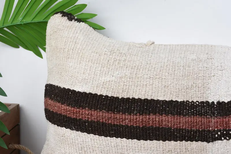 Chair Pillow, 12x24 Beige Pillow, Cushion Cover, Pillow for Sofa, Accent Throw Cushion Case, Home Decor Pillow, Boho Pillow Sham Cover - 2