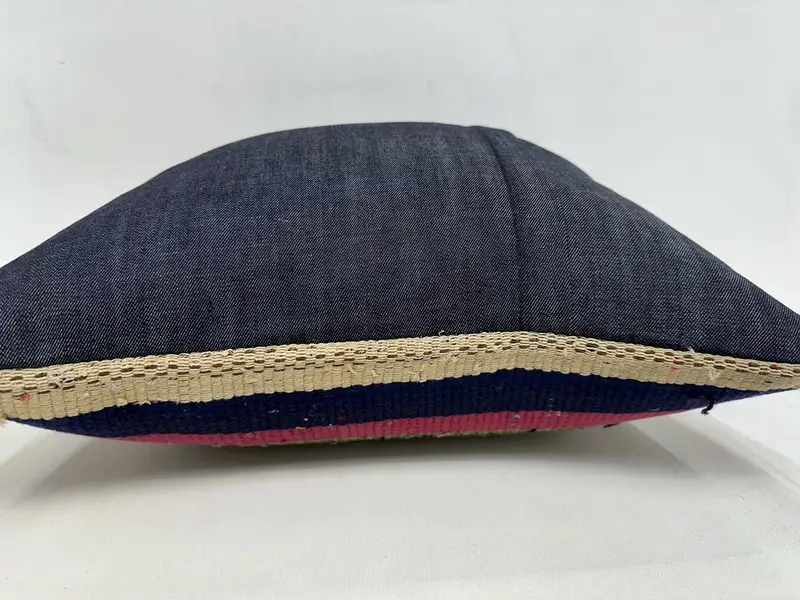 Turkish Kilim Pillow, Handmade Kilim Cushion, Oriental Pillow Cover, Kilim Cushion Sham, Cushion Cover, Cozy Throw Pillow Cover, 20x20 Beige Pillow - 7