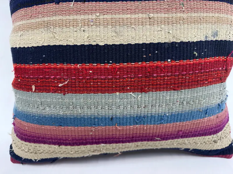 Turkish Kilim Pillow, Handmade Kilim Cushion, Oriental Pillow Cover, Kilim Cushion Sham, Cushion Cover, Cozy Throw Pillow Cover, 20x20 Beige Pillow - 2