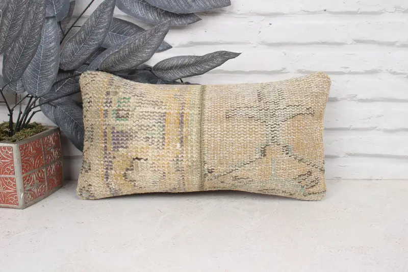 Vintage Kilim Pillow Pillow Cover, Pillow for Couch, Couch Cushion Case, Pillow Cover, Kilim Pillow, Vintage Pillow, 8x16 Orange Pillow Cover - 1