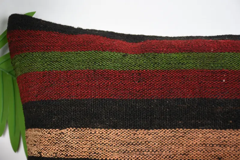 Decorative Throw Cushion Case, Throw Kilim Pillow, Retro Pillow Sham, Pillow for Couch, Turkish Kilim Pillow, 12x20 Red Pillow Sham, Cushion Case - 2