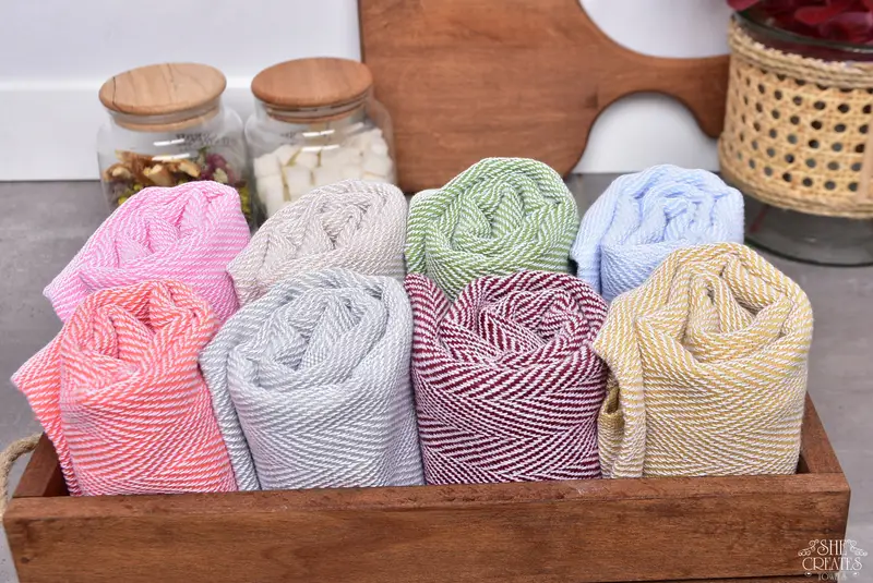 36x18 Cotton Herringbone Towel, Bridal Gifts, Monogram Towels, Monogrammed Hand Towel, Turkish Hand Towel, Monogram Hand Towel, Gym Towel - 3