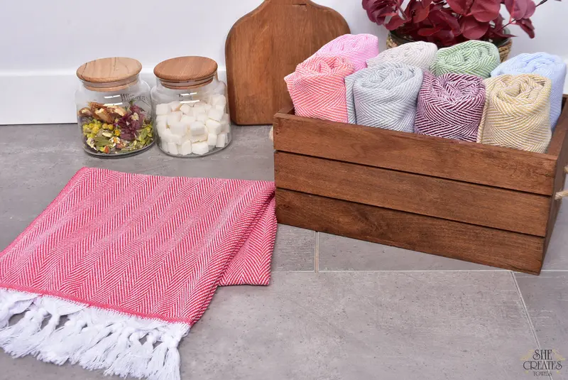 36x18 Cotton Herringbone Towel, Bridal Gifts, Monogram Towels, Monogrammed Hand Towel, Turkish Hand Towel, Monogram Hand Towel, Gym Towel - 4
