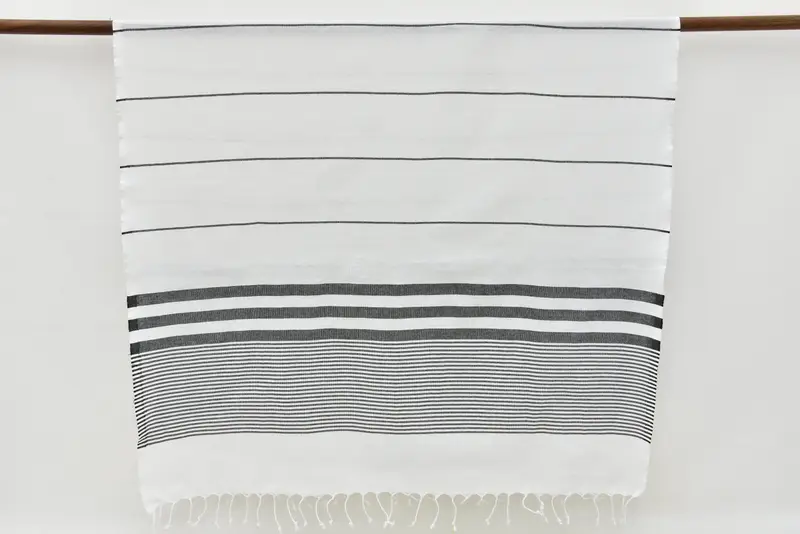 Cotton towel, Wedding Shower Gift, Personalized Towel, Yoga Towel, Bachelorette Gifts, Guest Towel, Organic Beach Towel, 70x40 Cotton Striped Towel - 7