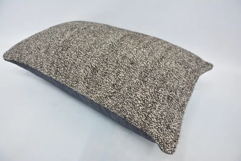 Sofa Bolster Cushion Cover, Pillow Case, Ethnical Kilim Rug Pillow, Pillow for Sofa, 16x24 Brown Pillow Sham, Vintage Pillow - 6